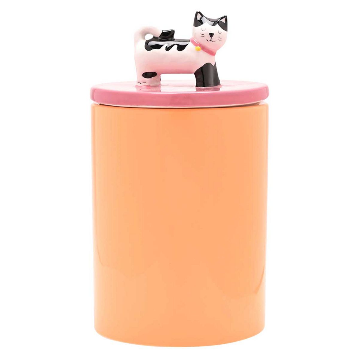 Raspberry Blossom Cat Treat Jar
