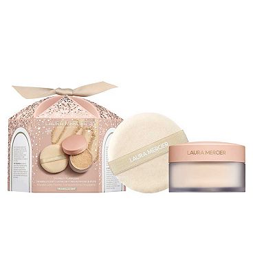 Laura Mercier Divinely Flawless Translucent Loose Setting Powder & Velour Puff Translucent