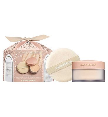 Laura Mercier Divinely Flawless Ultra Blur Translucent Loose Setting Powder & Velour Puff Translucen