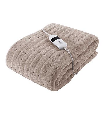 Silentnight Comfort Control Heated Throw - 9 Heat Settings - Natural