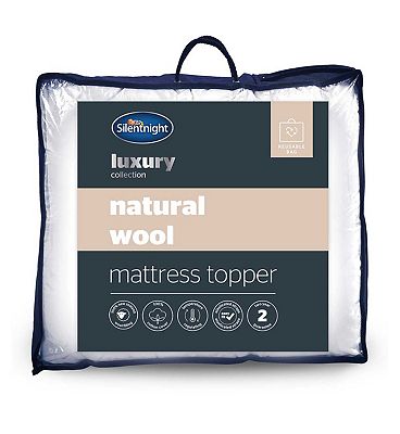 Silentnight Luxury Natural Wool Temperature Regulating Mattress Topper - Double