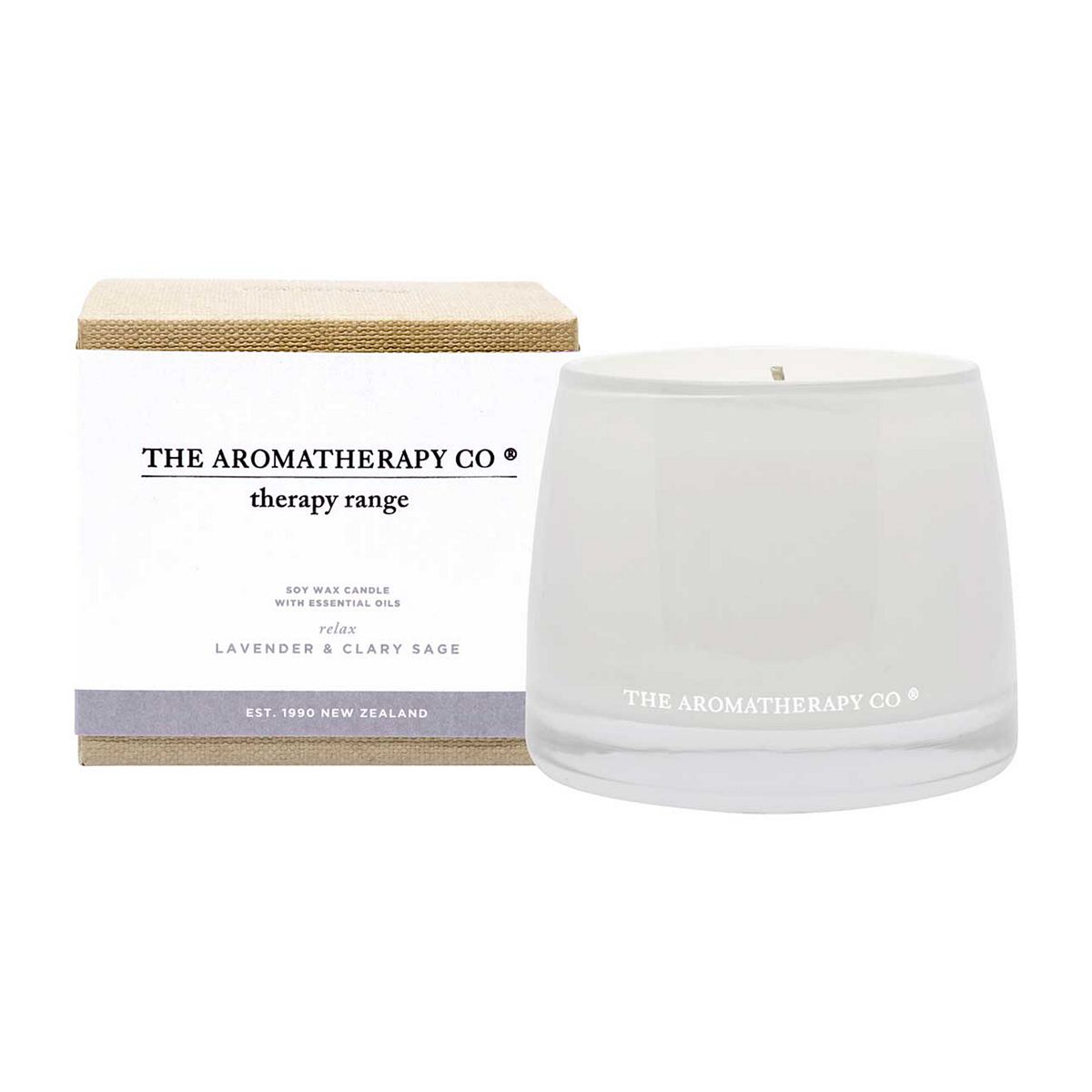 The Aromatherapy Co Relax Therapy Candle 260G - Lavender & Clary Sage