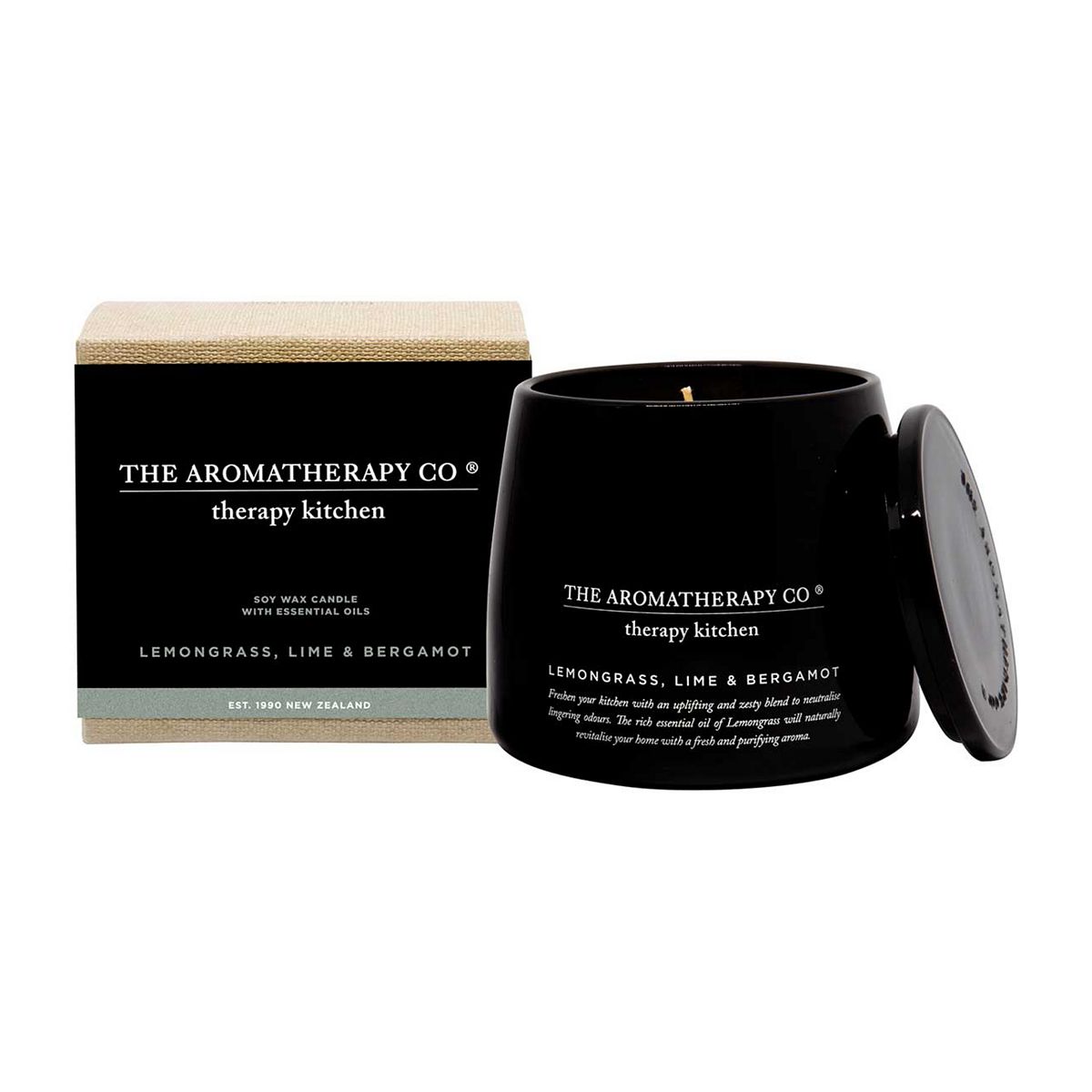 The Aromatherapy Co Therapy Kitchen Candle 260G - Lemongrass, Lime And Bergamot