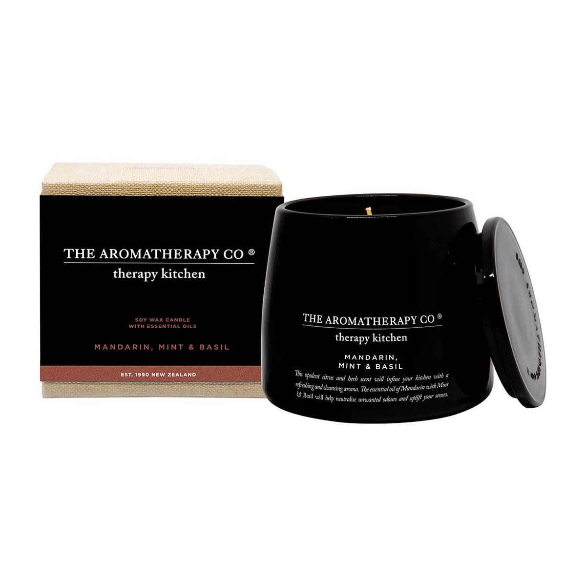 The Aromatherapy Co Therapy Kitchen Candle 260G - Mandarin, Mint And Basil