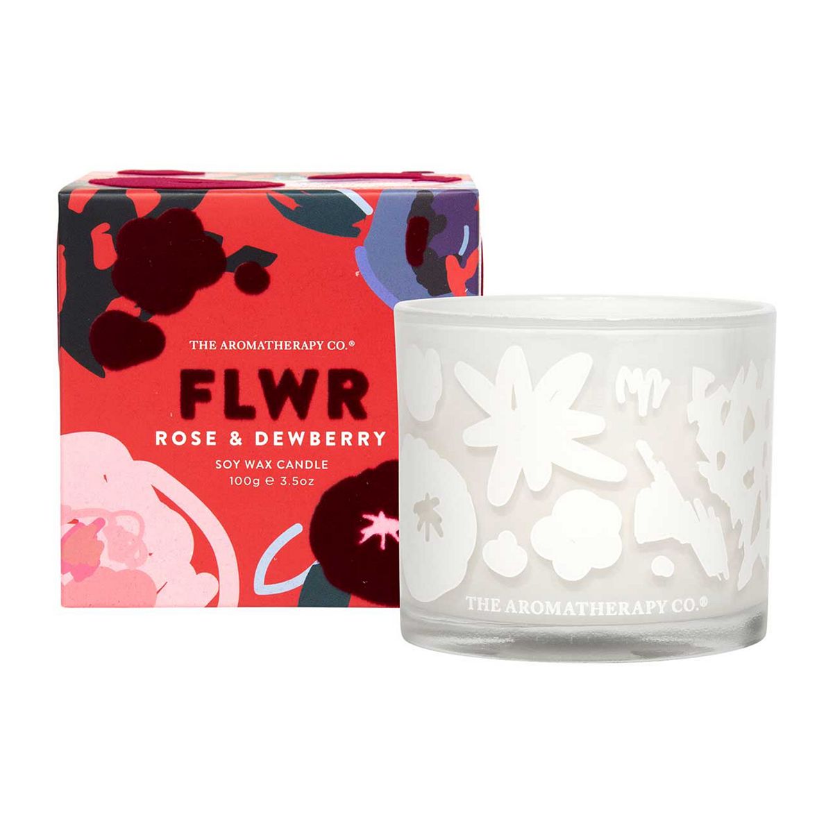The Aromatherapy Co Flwr Candle 100G - Rose And Dewberry
