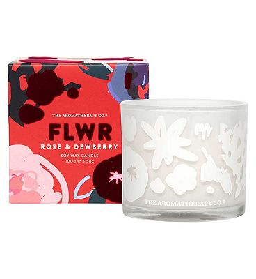 The Aromatherapy Co FLWR Candle 100g - Rose and Dewberry