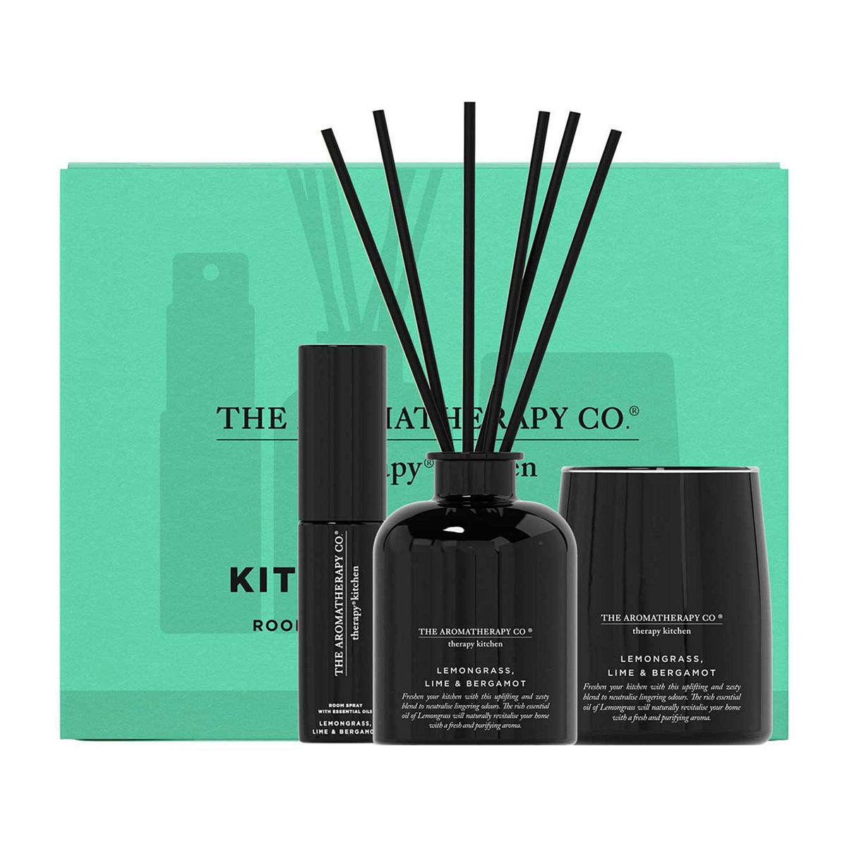 The Aromatherapy Co Therapy Home Fragrance Trio Set - Lemongrass Lime And Bergamot