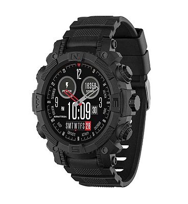 Reflex Active Series 38 Black Silicone Strap Sports Smart Calling Watch