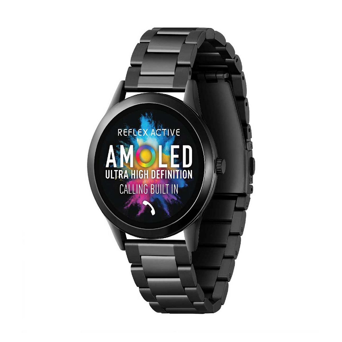 Reflex Active Series 31 Black Stainless Steel Strap Amoled Smart Calling Watch