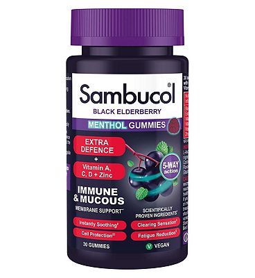 Sambucol Extra Defence Menthol Gummies - 30 Gummies