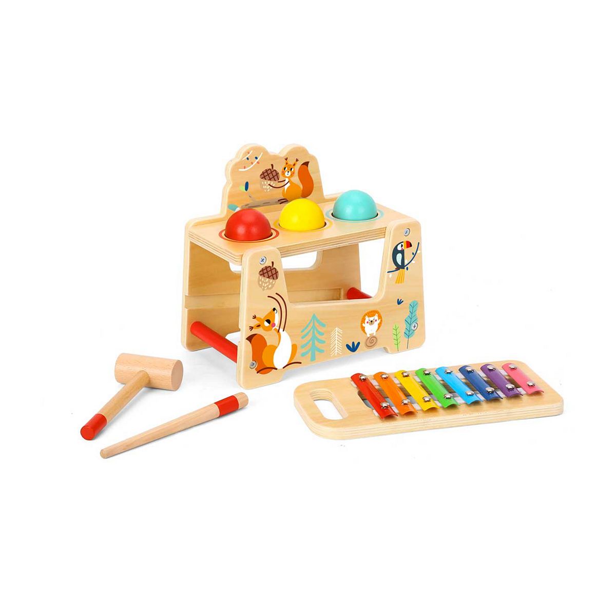 Tooky Toys Wooden Pound And Tap Bench Playset