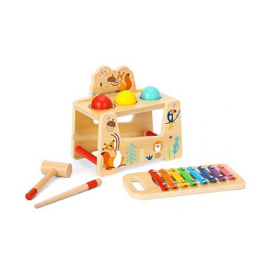 Tooky Toys Wooden Pound And Tap Bench Playset