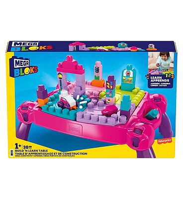 Mega Bloks Build N Learn Table Pink