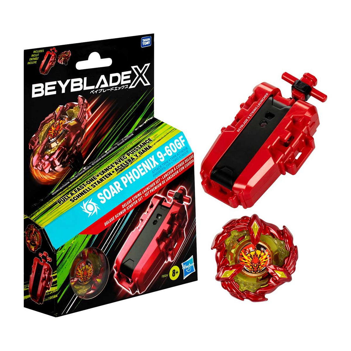 Hasbro Multi Beyblade X Soar Phoenix Deluxe String Launcher Set - Image 3