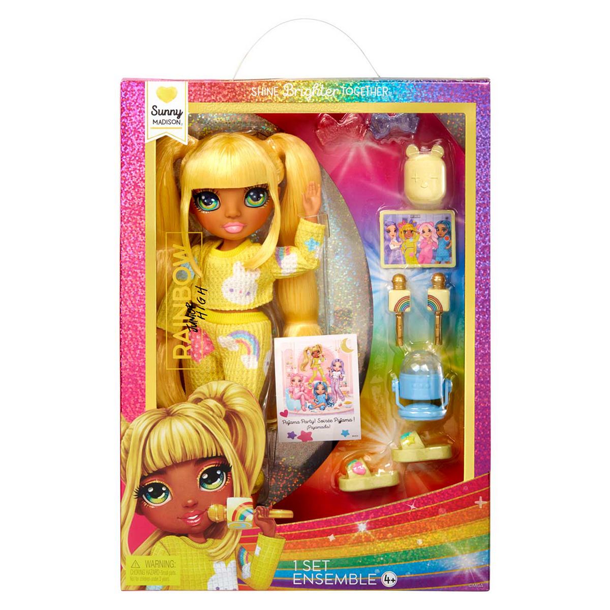 Rainbow High Junior High Pj Party Doll Sunny
