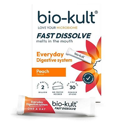 Bio-Kult Fast Dissolve Powder Sticks, Peach Flavour - 30 Sticks