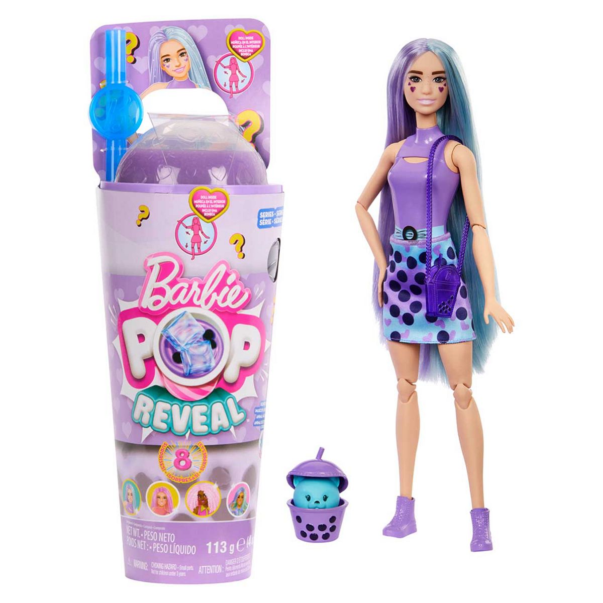 Barbie Pop Reveal Bubble Tea Series Taro Milk