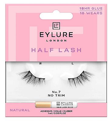 Eylure half Lash No.7 False Lashes Pair and Lash Adhesive 1ml