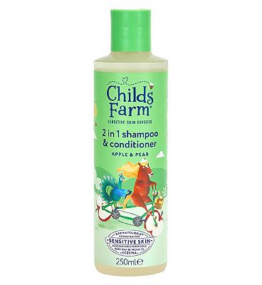 Childs Farm 2 in 1 Shampoo and Conditioner 250ml Apple and Pear Kids Tear Free Formula