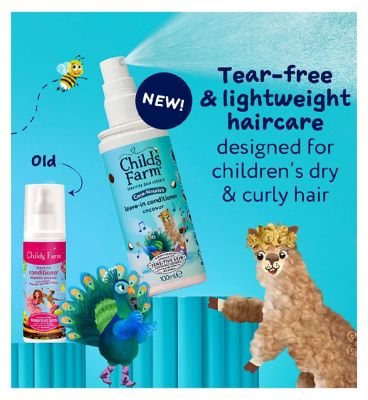 Childs Farm Coco-Nourish Leave-in Conditioner 100ml Coconut Kids Curly Hair Spray (5)