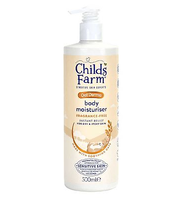 Childs Farm OatDerma Body Moisturiser 500ml Fragrance Free Sensitive Skin Baby Kids