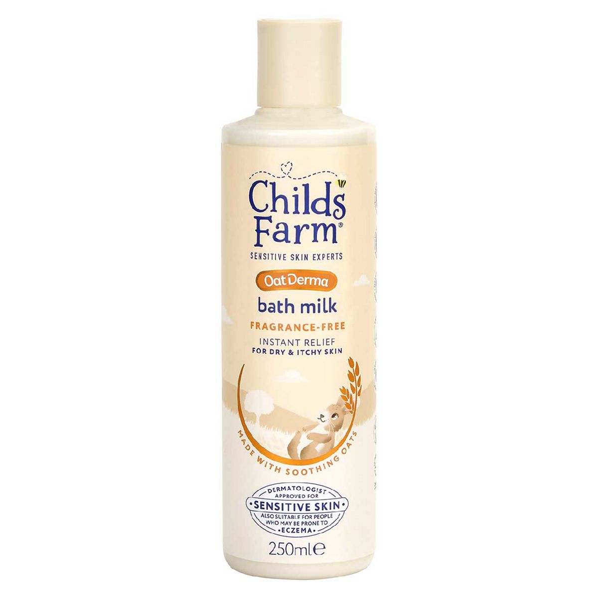 Childs Farm Oatderma Bath Milk250 Ml Fragrance Free Sensitive Skin Baby Kids, 250ml