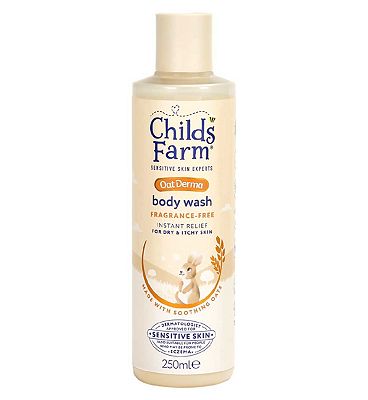 Childs Farm OatDerma Body Wash 250ml Fragrance Free Sensitive Skin Baby Kids Shower Gel