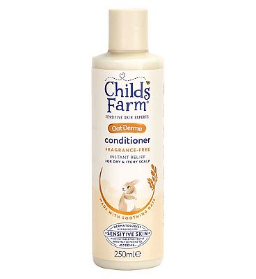 Childs Farm OatDerma Conditioner 250ml Fragrance Free Sensitive Scalp Baby Kids Tear Free Formula