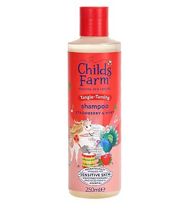 Childs Farm Tangle-Taming Shampoo 250ml Strawberry and Mint Kids Tear Free Formula