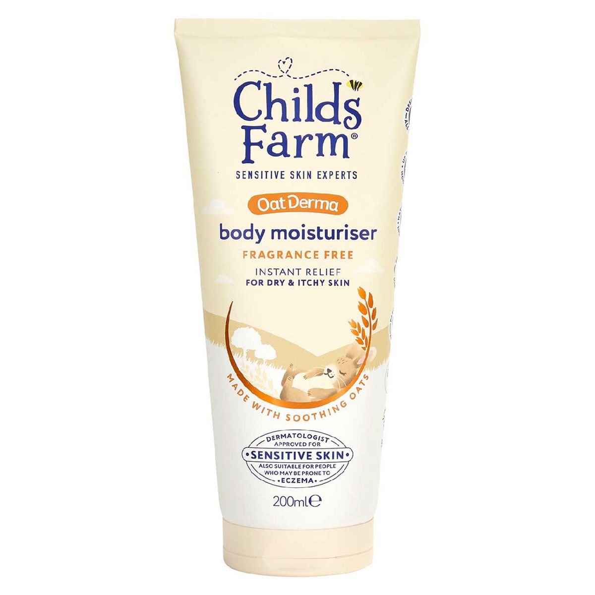 Childs Farm Oatderma Body Moisturiser200 Ml Fragrance Free Sensitive Skin Baby Kids, 200ml