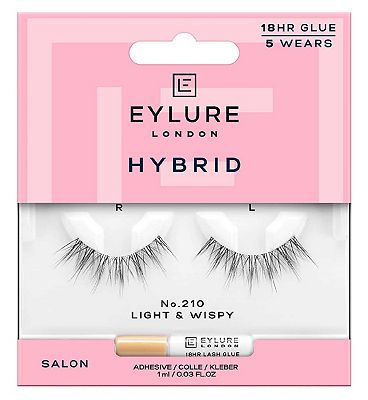 Eylure Hybrid No210  False Lashes Pair and Lash Adhesive 1ml