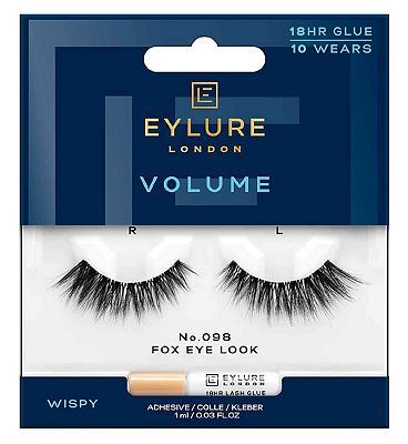 Eylure Volume Lash 098 False Lashes Pair and Lash Adhesive 1ml