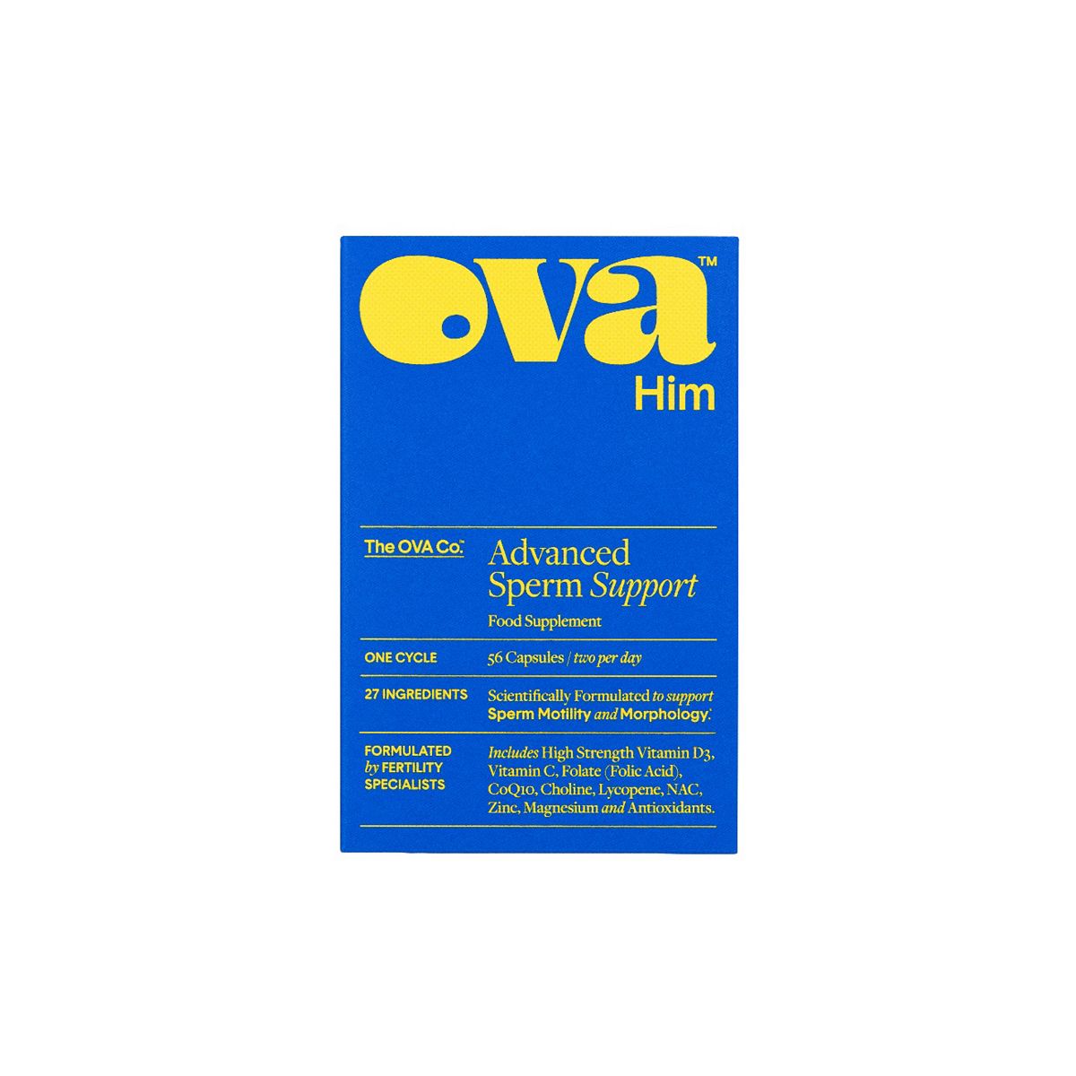 Ova him Advanced Sperm Support 56 Capsules