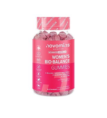 Novomins Womens Bio Balance Gummy Vitamins Strawberry Flavour - 60 Gummies