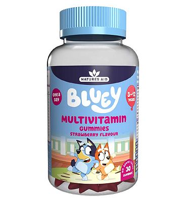 Natures Aid Bluey Gummies Immunity Mixed Berry Flavor Gummies 30s