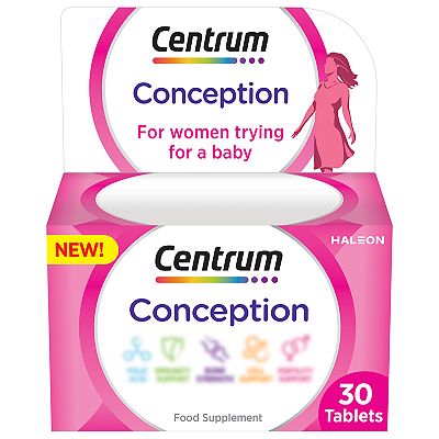 Centrum Conception Vitamins 400mg Folic Acid 30 Tablets