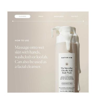 NATURIUM The Smoother Glycolic Acid Exfoliating Body Wash 500ml (9)