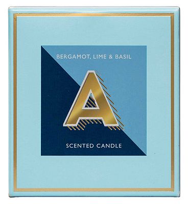 Landon Tyler Alphabet Candle Letter 'A' Bergamot, Lime & Basil 140g