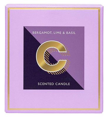 Landon Tyler Alphabet Candle Letter 'C' Bergamot, Lime & Basil 140g