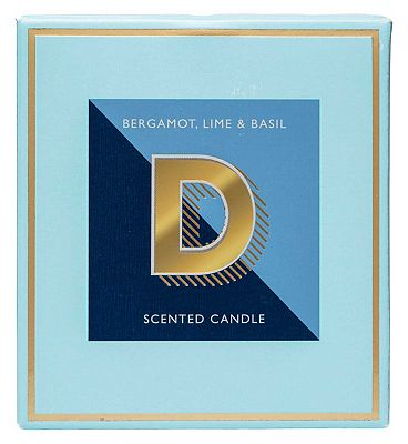 Landon Tyler Alphabet Candle Letter 'D' Bergamot, Lime & Basil 140g