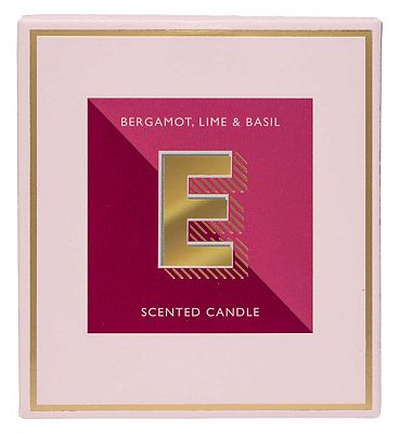 Landon Tyler Alphabet Candle Letter 'E' Bergamot, Lime & Basil 140g