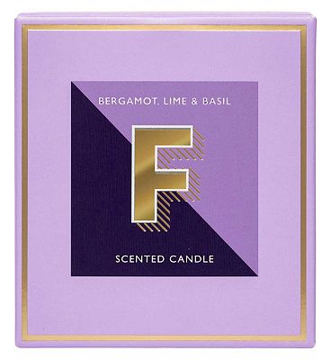 Landon Tyler Alphabet Candle Letter 'F' Bergamot, Lime & Basil 140g