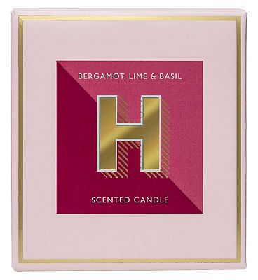 Landon Tyler Alphabet Candle Letter 'H' Bergamot, Lime & Basil 140g