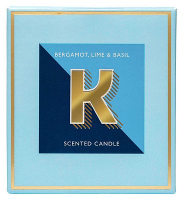 Landon Tyler Alphabet Candle Letter 'K' Bergamot, Lime & Basil 140g