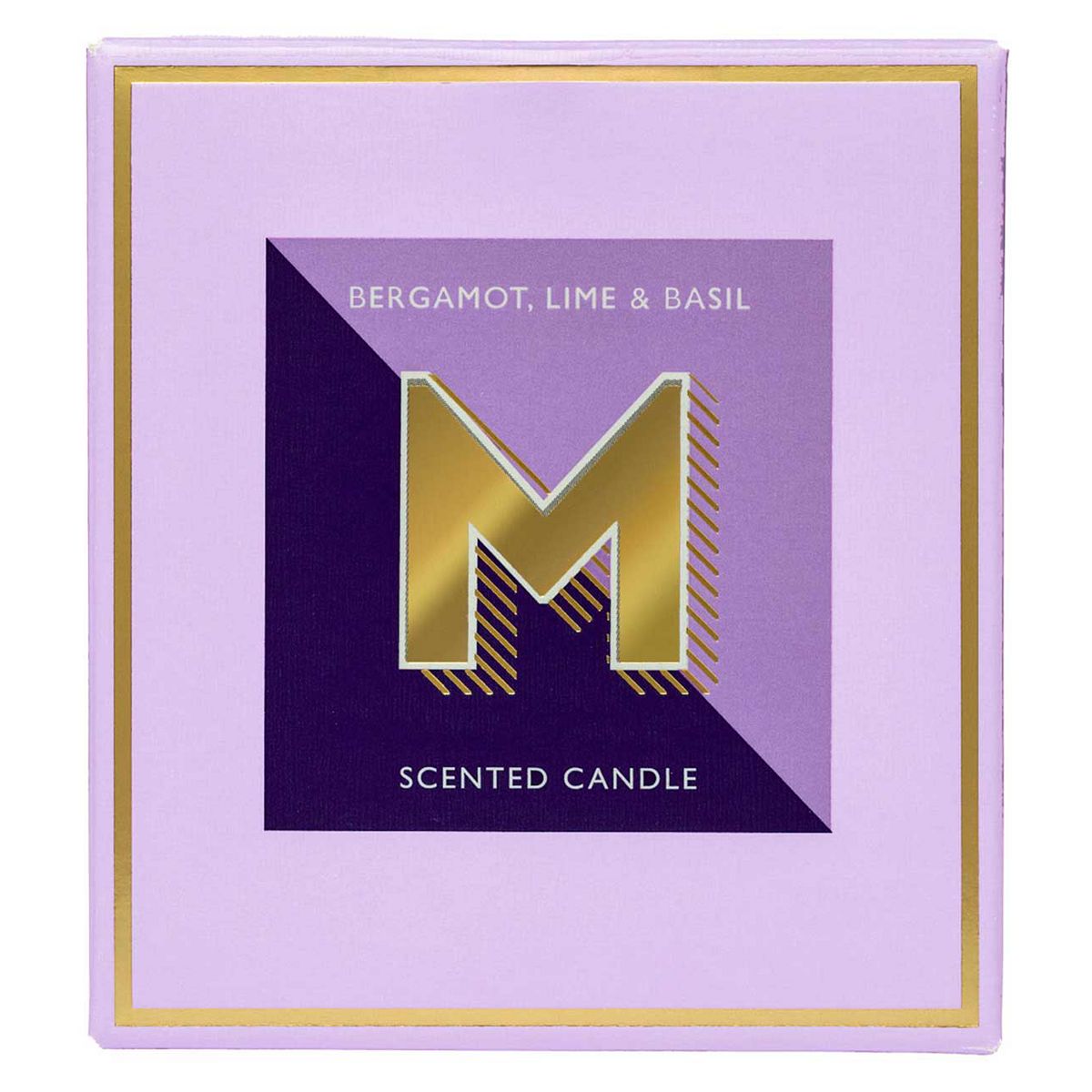 Landon Tyler Alphabet Candle Letter 'M' Bergamot, Lime & Basil 140G