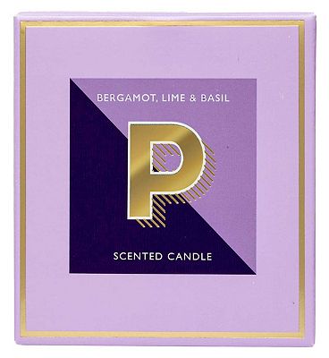 Landon Tyler Alphabet Candle Letter 'P' Bergamot, Lime & Basil 140g