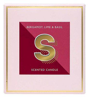 Landon Tyler Alphabet Candle Letter 'S' Bergamot, Lime & Basil 140g