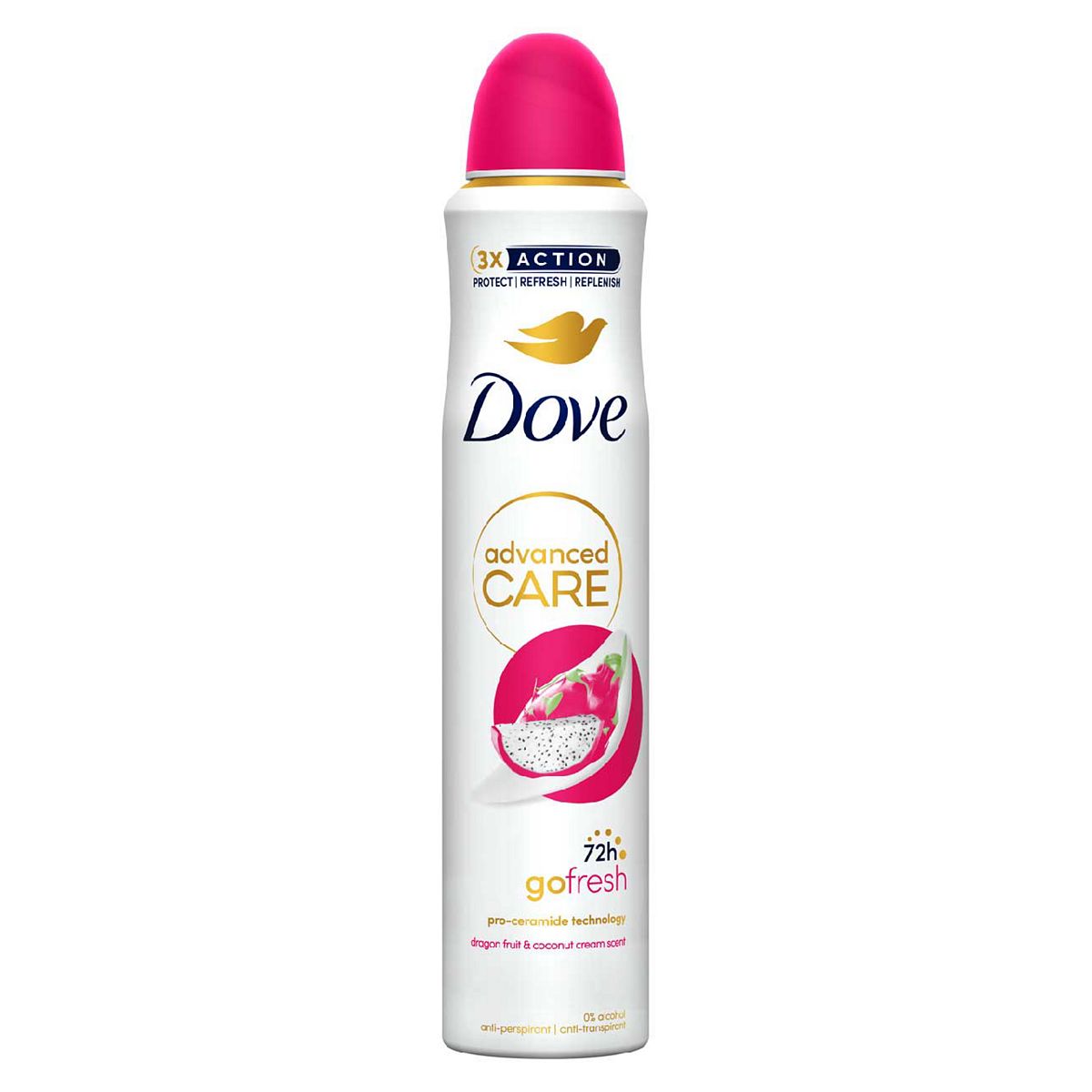 Dove Advanced Care Dragon Fruit & Coconut Antiperspirant Deodorant Spray200 Ml, 200Ml
