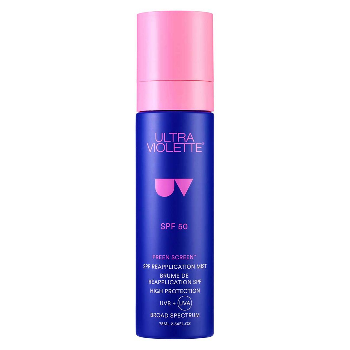 Ultra Violette Preen Screen Reapplication Mist Spf50 75ml