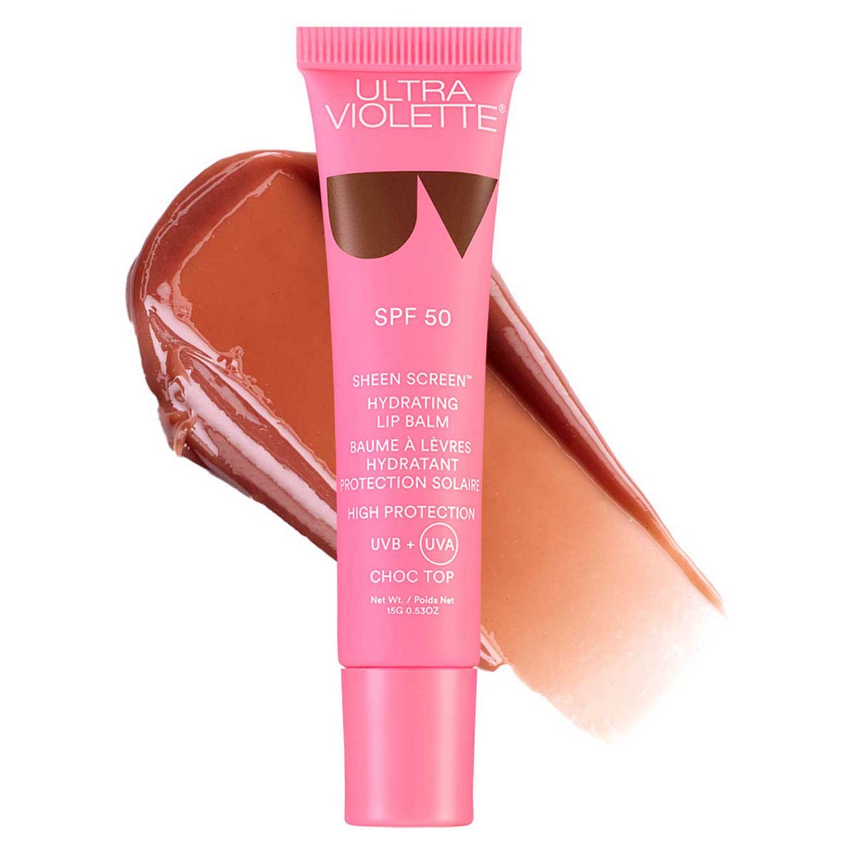 Ultra Violette Sheen Screen Spf 50 Hydrating Lip Balm Choc Top 15g
